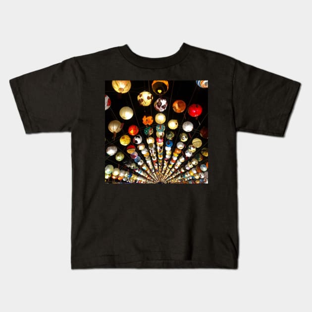 Chinese Lanterns Kids T-Shirt by LifeSimpliCity